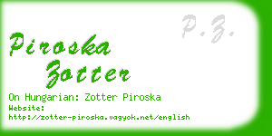 piroska zotter business card